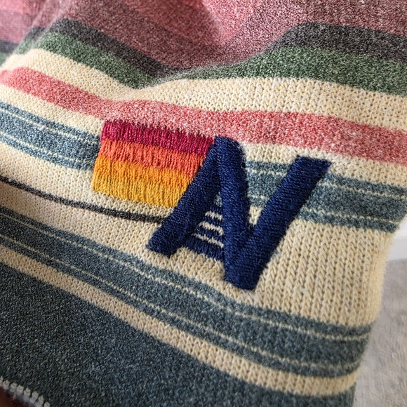 Aviator Nation Serape Bolt Crew Neck Cropped Sweatshirt Size Small NEW - Picture 3 of 6